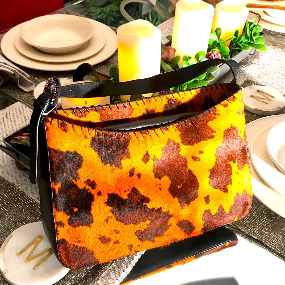 Calf hair purse